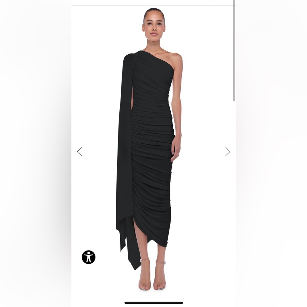 Norma Kamali Black Diana Gown with Sleeve XS